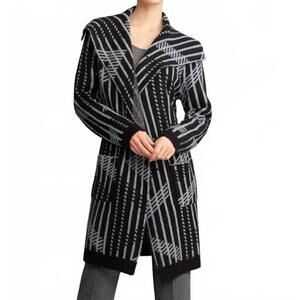 NEW ALISON SHERI women's long sleeve cardigan in charcoal